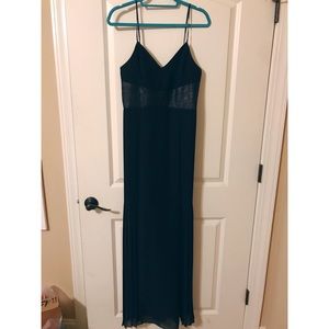 Black sheer bottom maxi dress formal gown